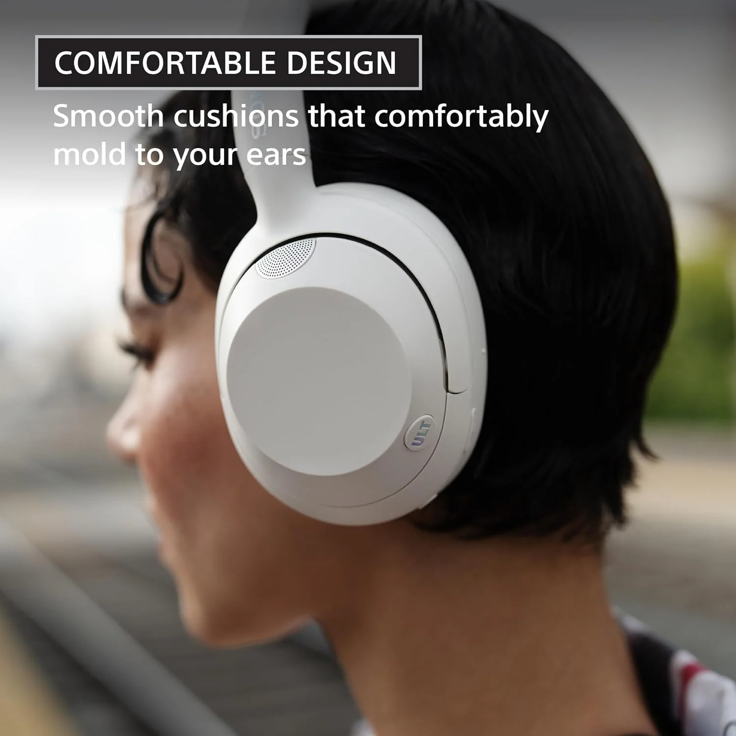 Sony ULT Wear WH-ULT900N Noise Cancellation Wireless Bluetooth Over Ear Headphones with Massive Bass, Up to 50Hrs Battery-White - Image 6
