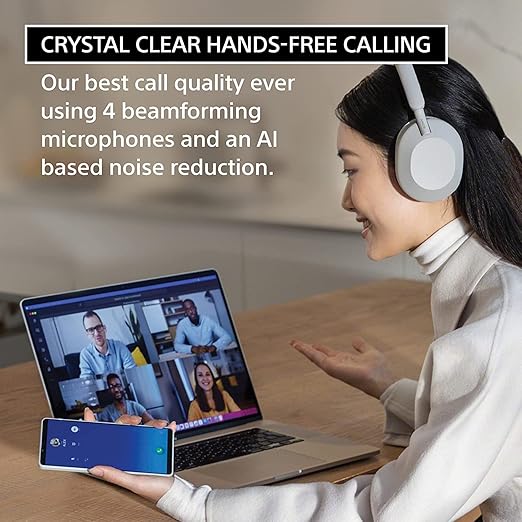 Sony WH-1000XM5 Best Active Noise Cancelling Wireless Bluetooth Over Ear Headphones with Mic for Clear Calling,Battery Life 30 Hours-Mid Night Blue - Image 9