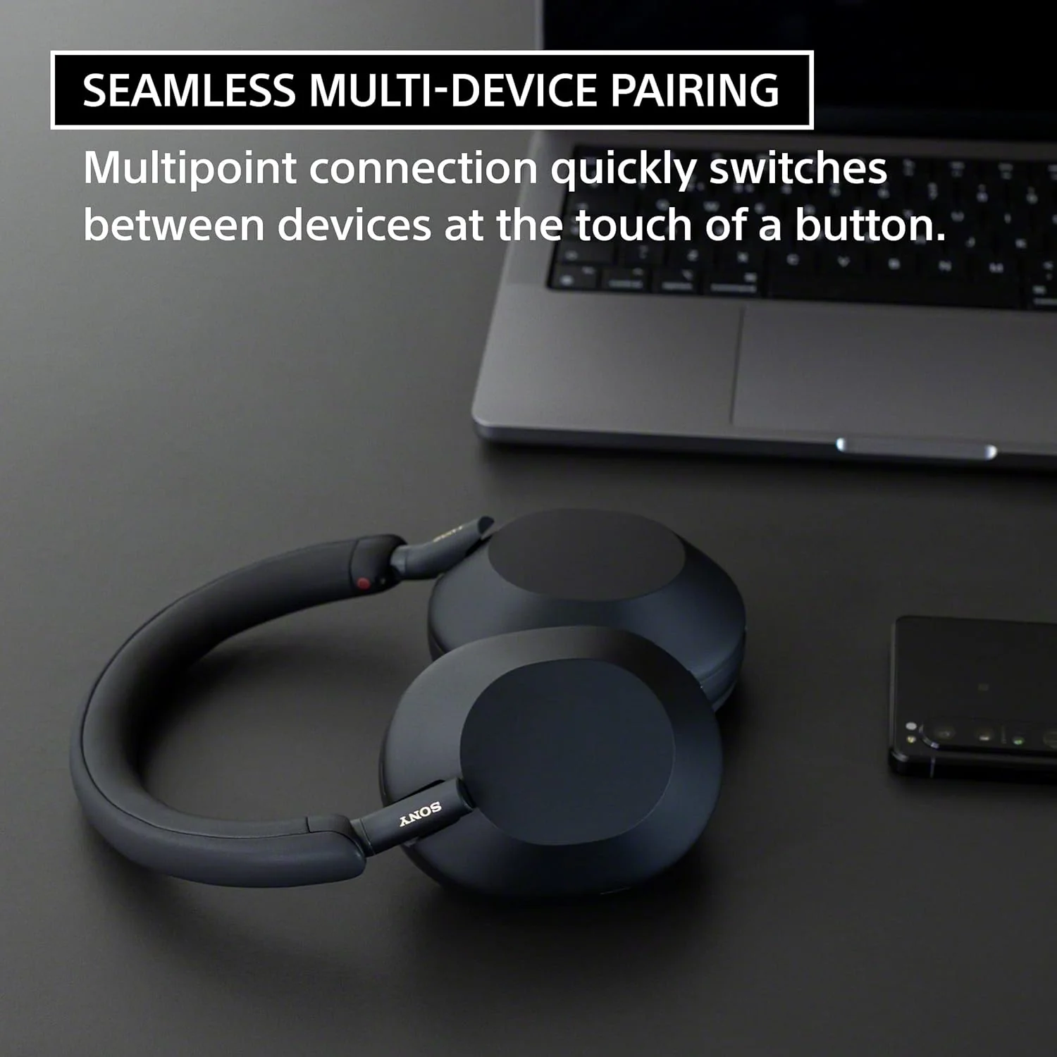 Sony WH-1000XM5 Best Active Noise Cancelling Wireless Bluetooth Over Ear Headphones with Mic for Clear Calling, up to 40 Hours Battery -Black - Image 14