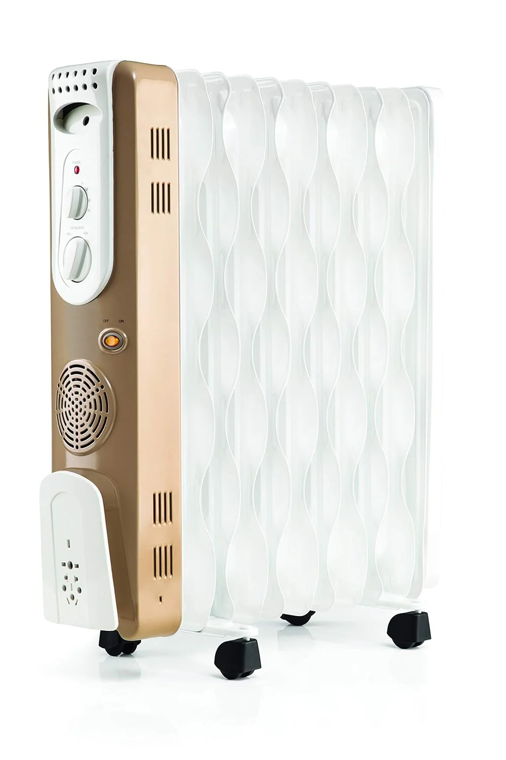 USHA 3611FS PTC 2500-Watt Oil Filled Radiator (White)
