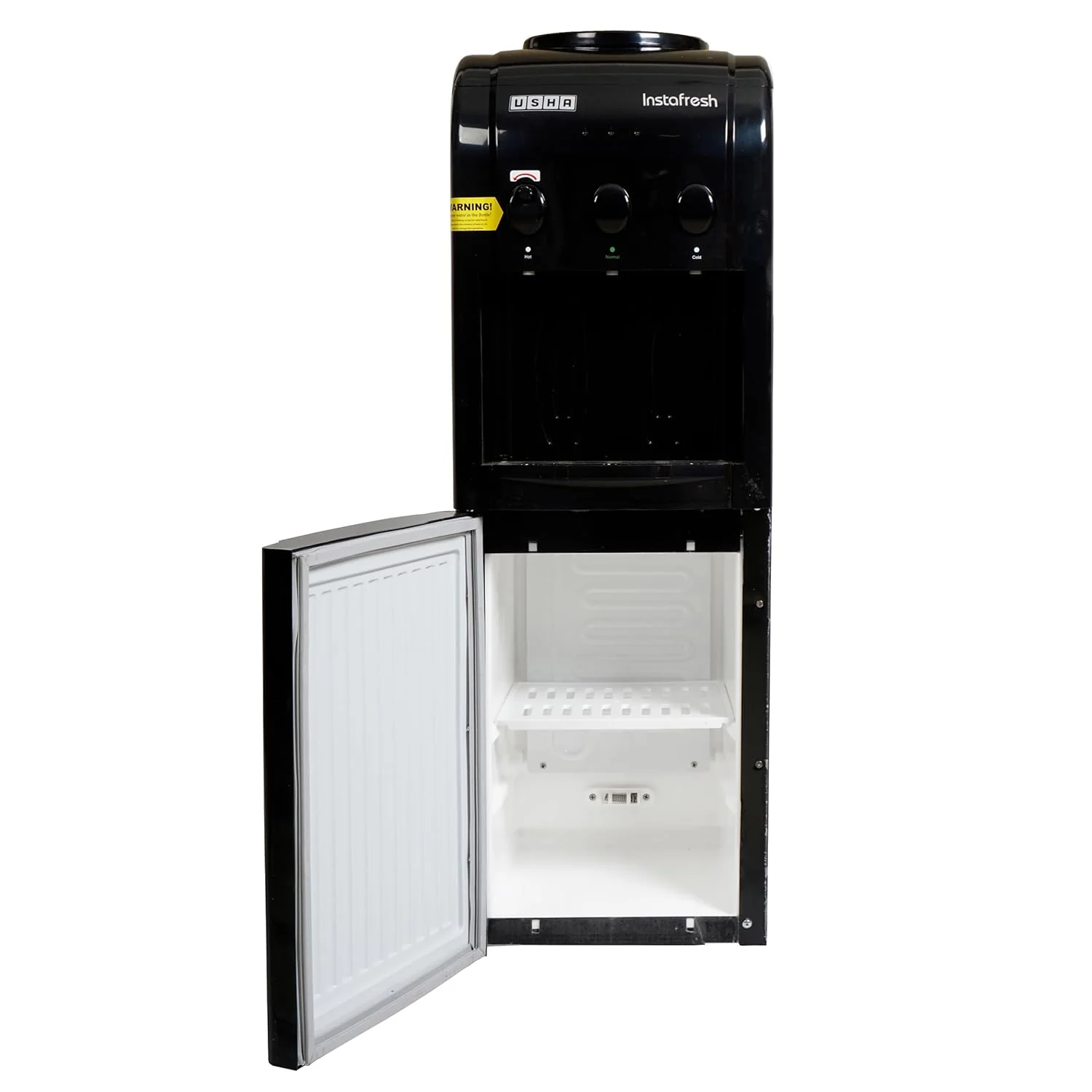 USHA INSTAFRESH FS Jet Black 3 TAP (63HNCCCBL3FIFMV) with Cooling Cabinate-Bottled Water Dispenser, 18 litres - Image 4