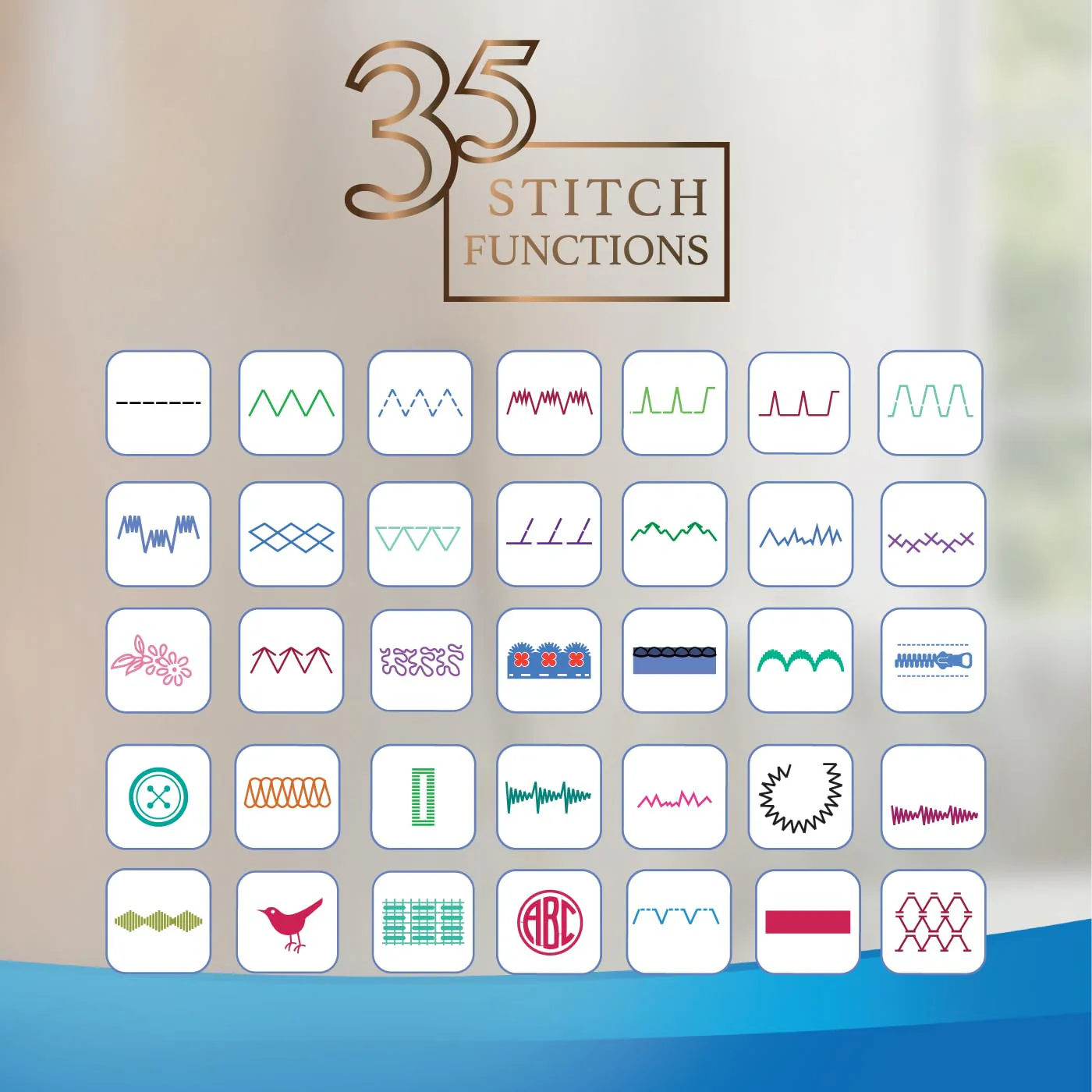 Usha Wonder Stitch Plus Automatic Sewing Machine β 23 Built-in Stitches, One-Step Buttonhole, Automatic Needle Threader, Free Arm, Hard Cover, 860 SPM β White - Image 5
