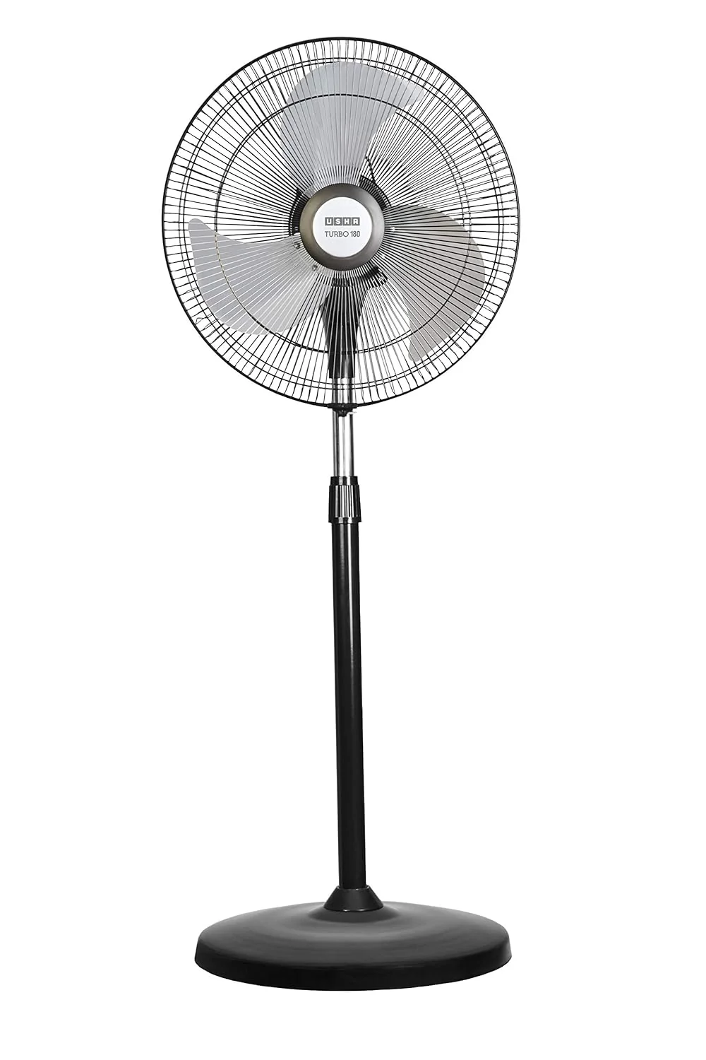 Usha Turbo 180 450mm Pedestal Fan (Metal Black)