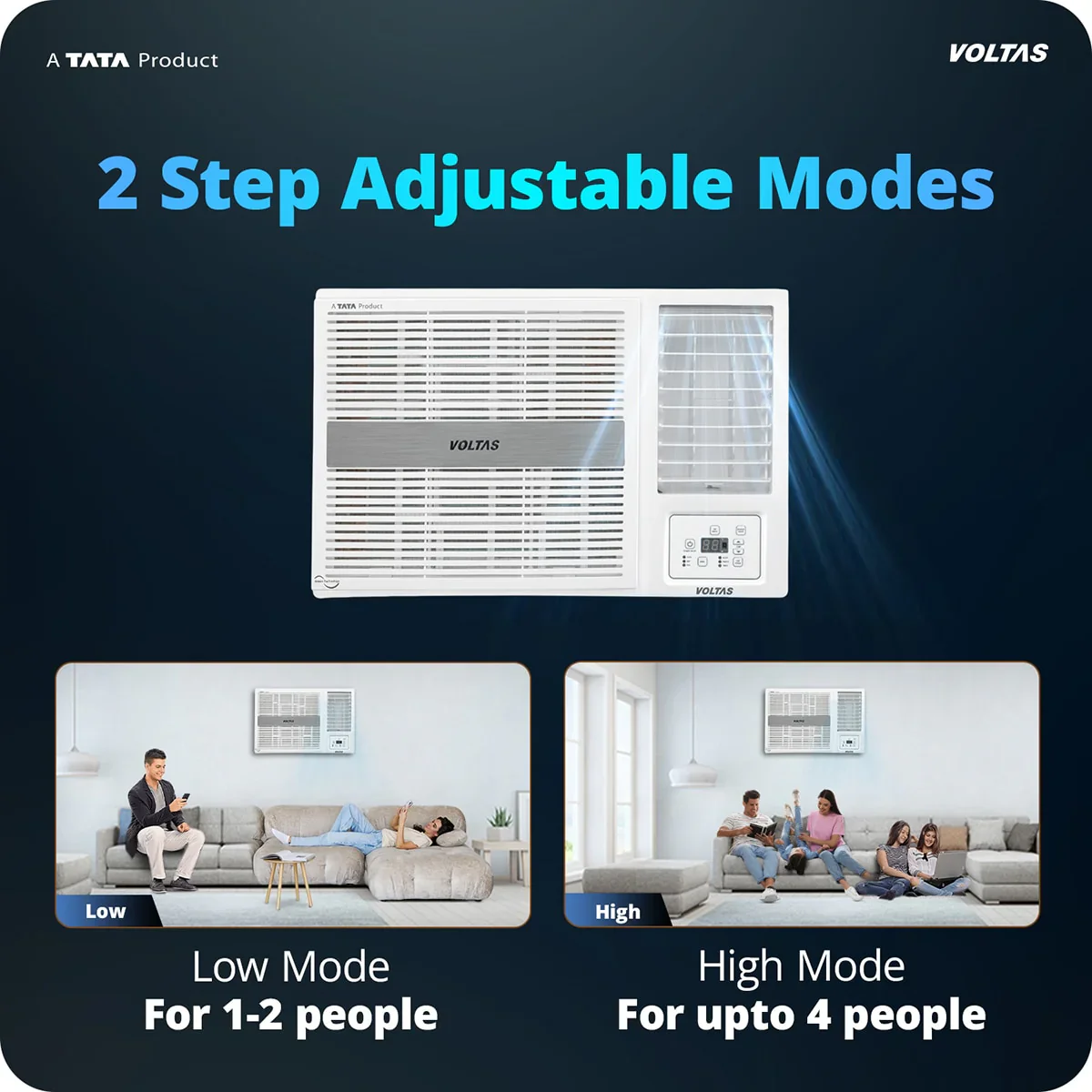 Voltas 1.5 ton 3 Star Inverter Window AC (Copper, 2-in-1 Cooling Modes, Anti-Dust Filter, 2-Way Swing, Memory Restart, Sleep, Mode 2026(183INV PEARL, White) - Image 16