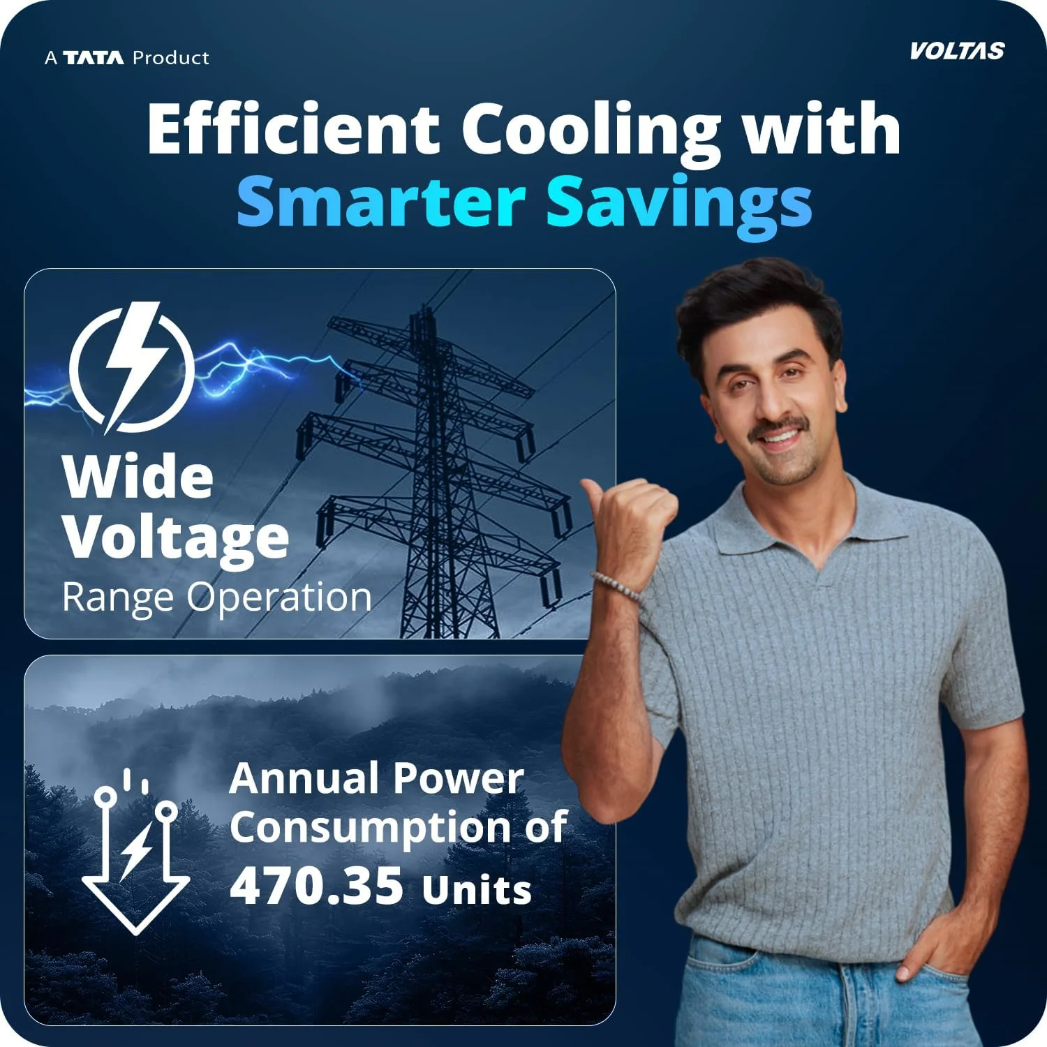 Voltas 1 ton 5 star,New star rated, Inverter Split AC (Copper, Convertible 5-in-1 Cooling Mode,2-Way Air Swing, Anti-dust Filter with Anti Microbial Coating,Auto Clean (125INV VECTRA ZEN SILVER,White) - Image 4