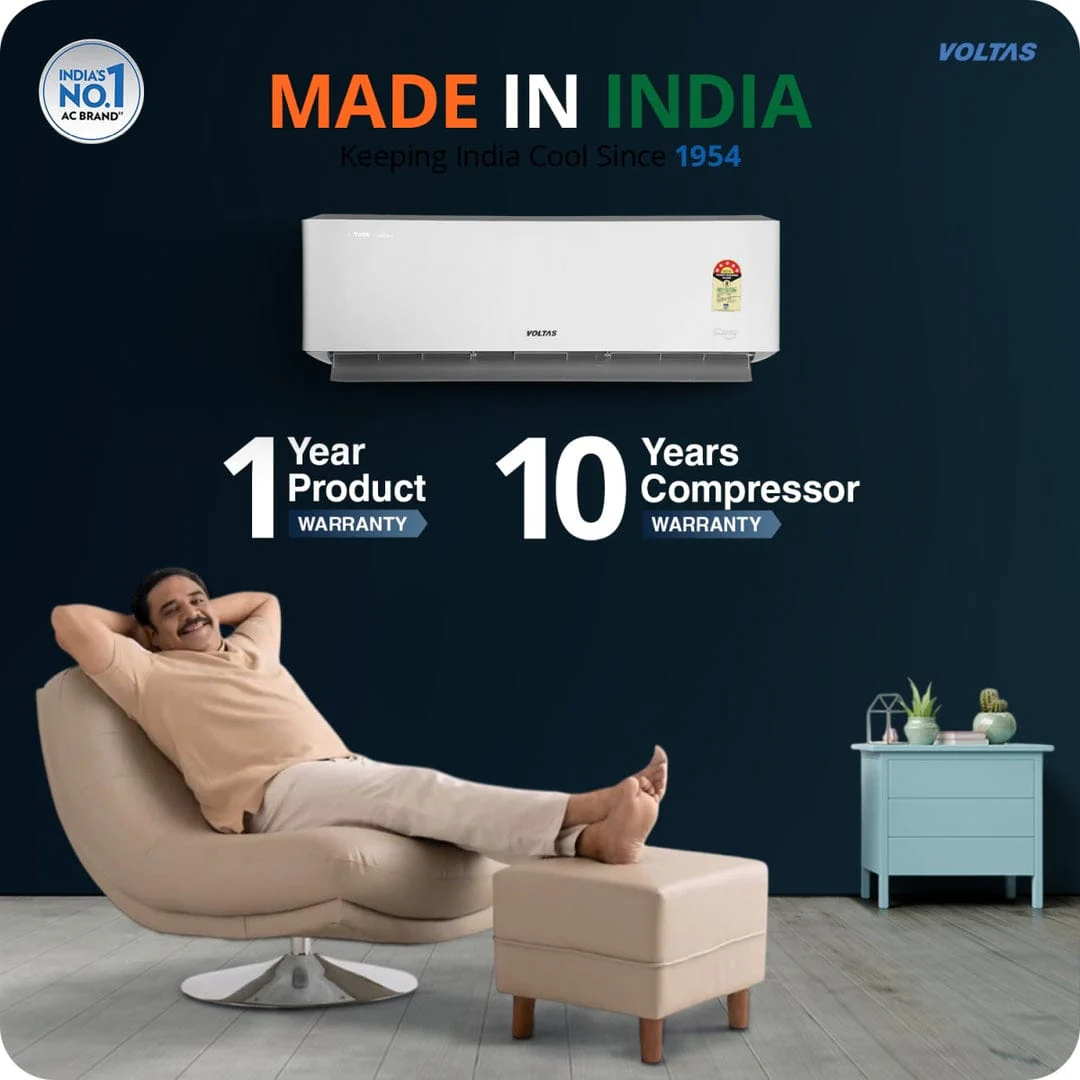 Voltas 185V Venus Luxe Maha Adjustable Inverter AC, 1.5 Ton, 5 Star Split Ac, White - Image 12