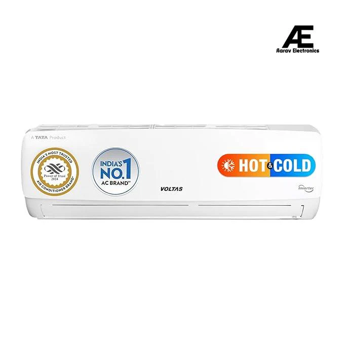 Voltas 2 Ton 3 Star, Hot &amp; Cold Inverter Split AC (Copper, Anti-dust Filter, 243VH Vertis Elegant-1, White)
