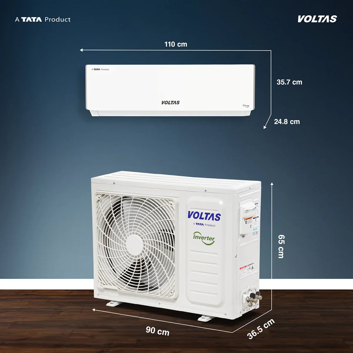 Voltas 2 Tons 5 Star Inverter Split AC|Sleep mode|Auto Clean|Memory Restart(245INV Vectra Plush) - Image 2