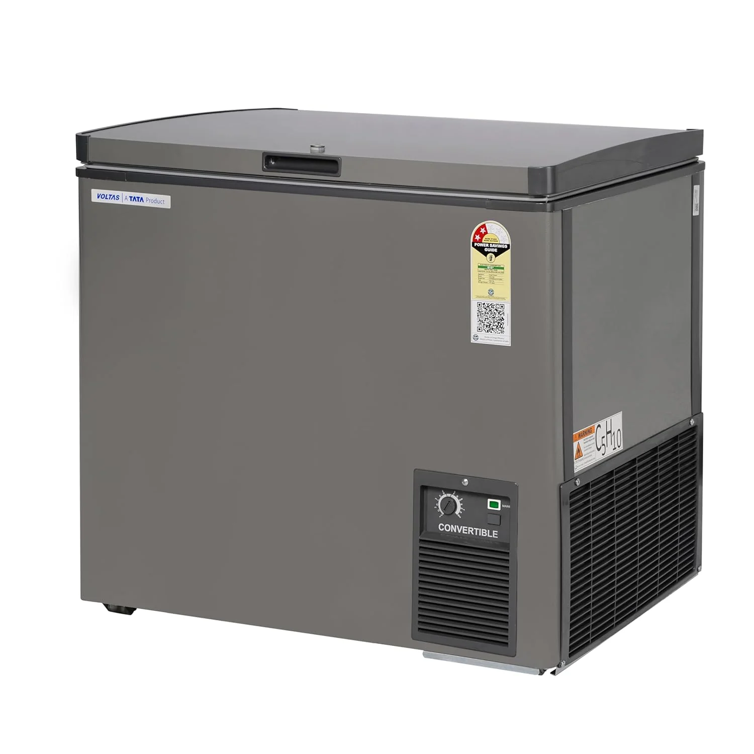 VOLTAS 205 L Single Door White and Grey Hard Top Deep Freezer, CVF205 SA2-P-PL - Image 6