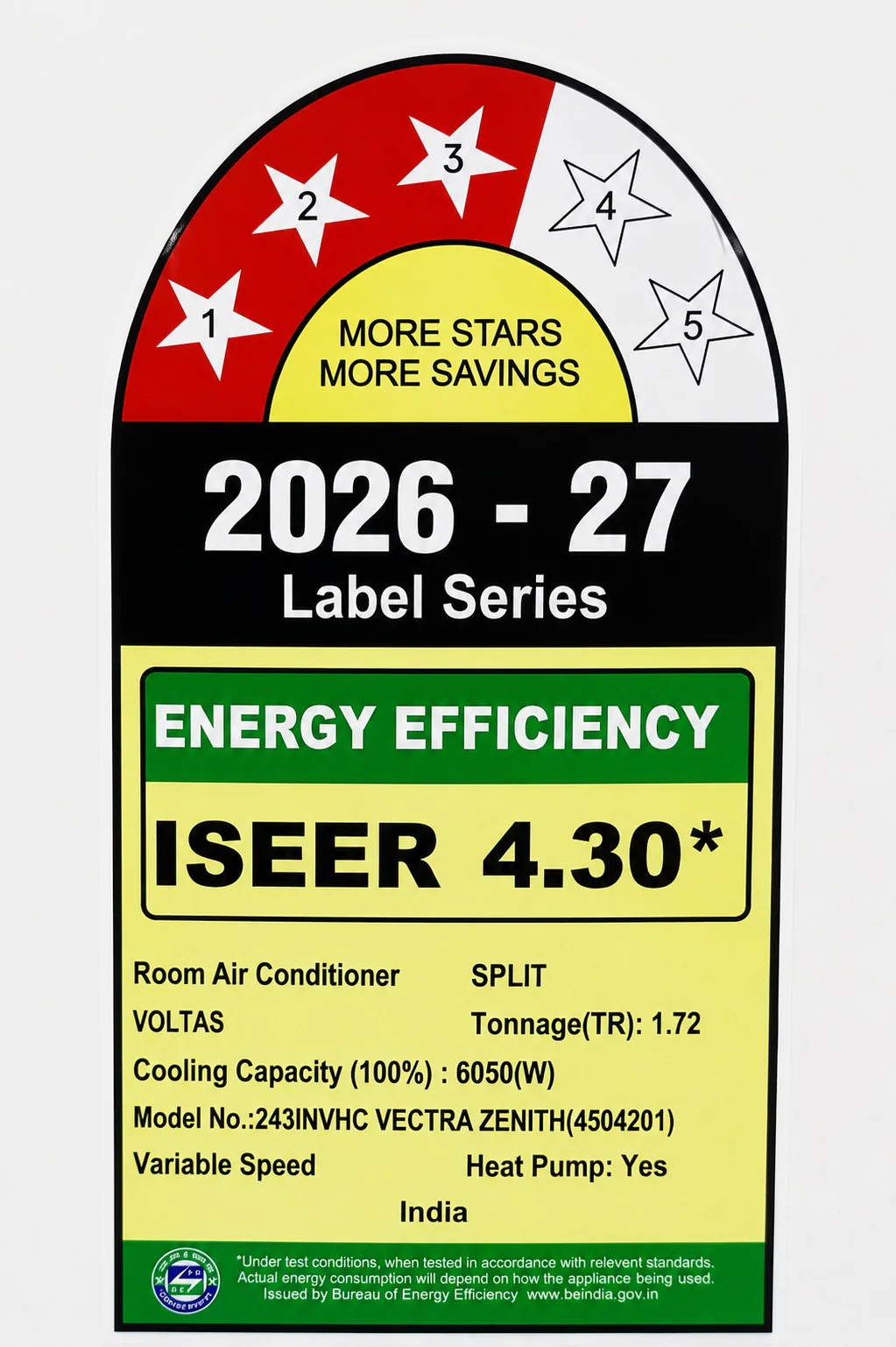 Voltas 243INVHC VECTRA ZENITH 2 Ton 3 Star Hot & Cold Inverter Split AC – 5-in-1 Adjustable Mode, Copper Coil, Anti-Dust Filter, High Ambient Cooling - Image 2