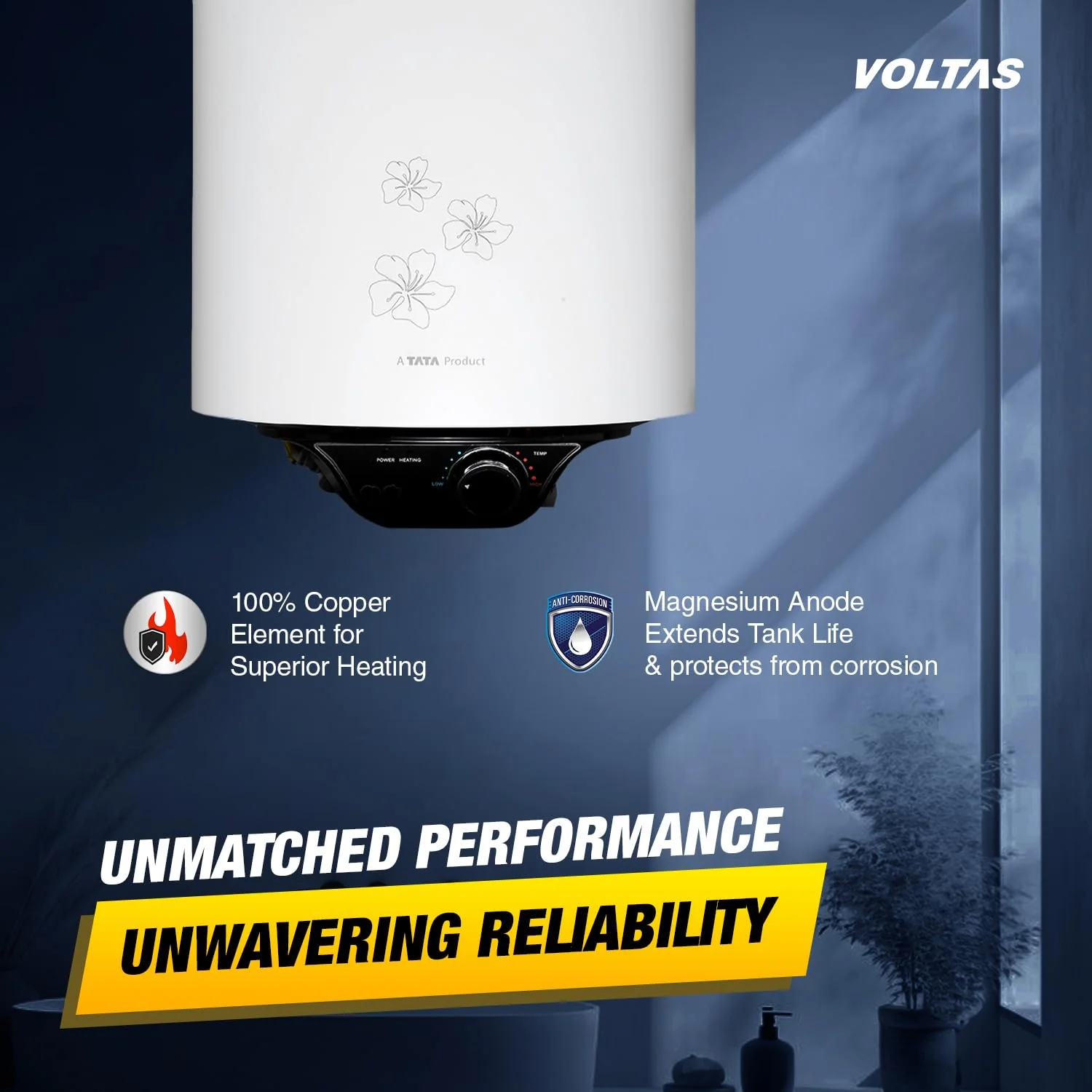 Voltas Aqua M 15L Water Heater (4610002) – 15L Storage Geyser, 2000W - Image 5