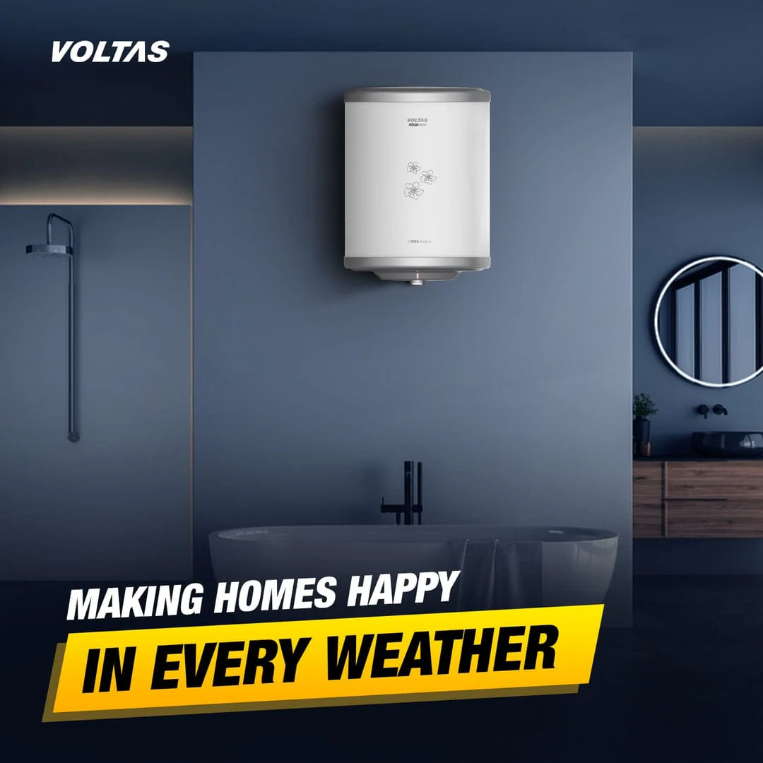 Voltas Aqua Prime 15L Water Heater 2000W, Warranty of 7 years on Tank, 3 Years on Heating Element, 2 Years on Product by Voltas|Free Installation| Free Connecting Pipe|Copper Element|8 Bar (White) - Image 8