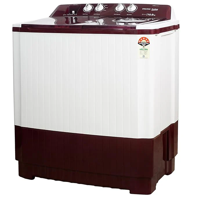 Voltas Beko 10 Kg 5 Star Semi Automatic Top Load Washing Machine WTT10/UCABRSSWH4PTD, Burgundy) - Image 2