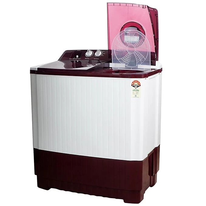 Voltas Beko 10 Kg 5 Star Semi Automatic Top Load Washing Machine WTT10/UCABRSSWH4PTD, Burgundy) - Image 3