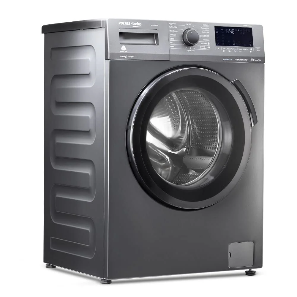 Voltas Beko 6.5kg 5 Star Front Load Washing Machine (WFL6512VTMP, Anthracite), Steam Wash,Stain Expert - Image 9