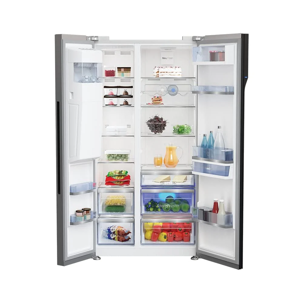 Voltas Beko 634 Litres Frost Free ProSmart Inverter Side-by-Side Refrigerator (Neo Frost Dual Cooling, RSB655XPRF, Inox) - Image 3