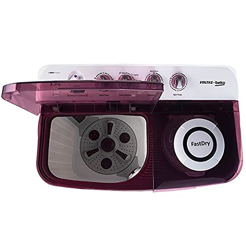 Voltas Beko 7.5 kg 5 Star Semi-Automatic Top Load Washing Machine (Special Pulsator Technology, WTT75DBRT, Burgundy) - Image 6