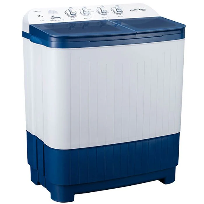 Voltas Beko 8 Kg 5 Star Semi Automatic Top Load Washing Machine (WTT80DBLG, Sky Blue) - Image 2