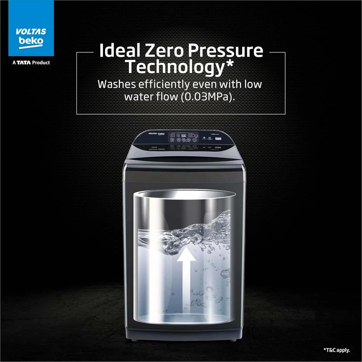 Voltas Beko, A Tata Product 11 Kg 5 Star Fully-Automatic Top Loading Washing Machine (WTL1106UEAH / OBS3060, Dark Grey, Inbuilt Heater) - Image 12
