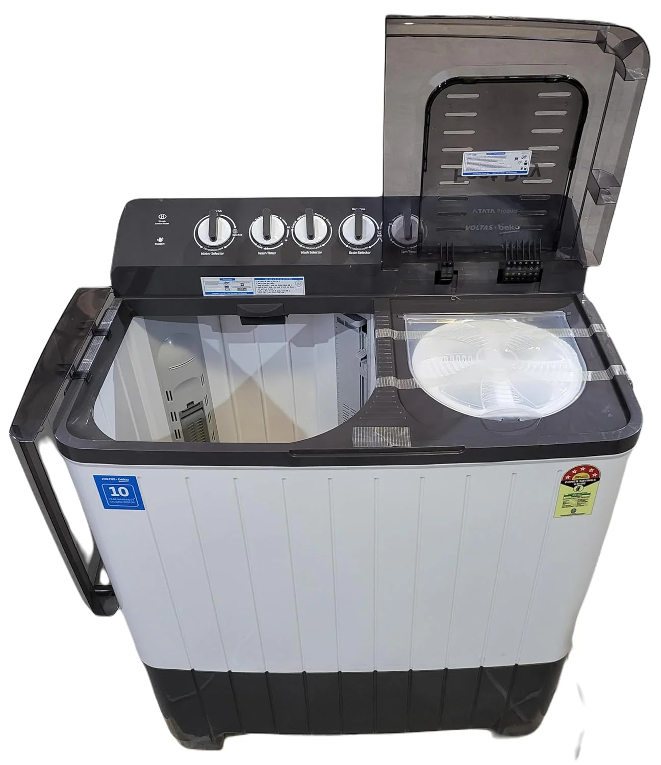 Voltas Beko, A Tata Product 14 Kg 5 Star Semi-Automatic Top Load Washing Machine (WTT140UPA/GRSSWH5PTDA, Grey, Special pulsator and Double waterfall Technology) - Image 2