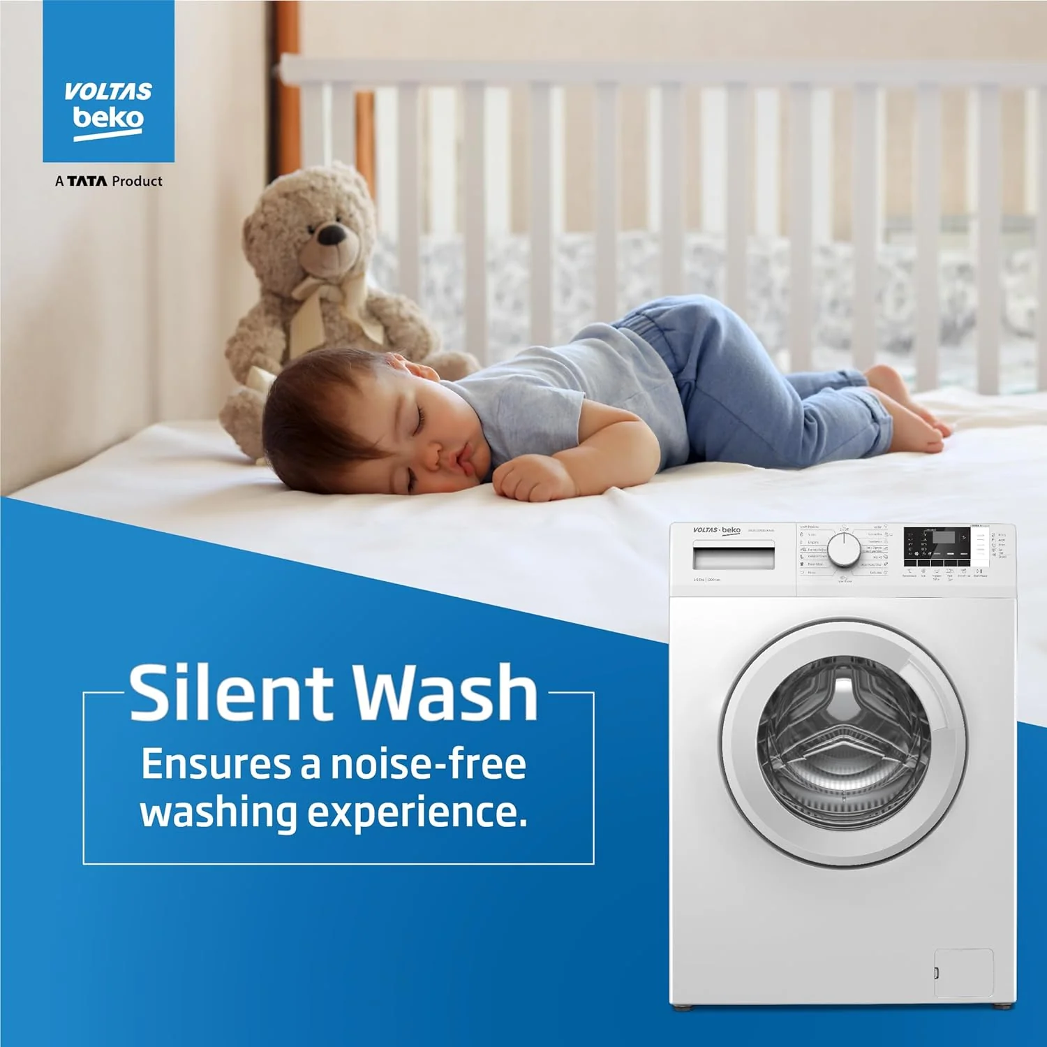 Voltas Beko, A Tata Product 6.5 Kg 5 Star Fully Automatic Front Loading Washing Machine, WFL6512B7CUSKA/WXV, White, In-Built Heater) - Image 8