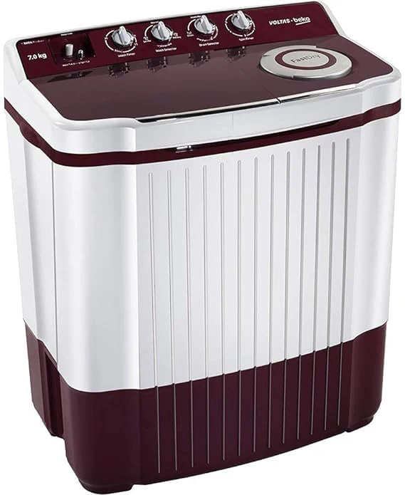 Voltas Beko A Tata Product 7 kg 5 Star 2024 Semi Automatic Top Load Washing Machine Burgundy(WTT70DLIM/UHAB) - Image 3