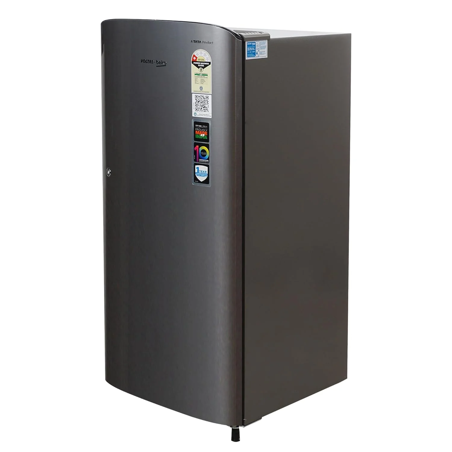 Voltas Beko by A Tata Product 175 L Direct Cool Single Door 1 Star Refrigerator (HAIRLINE SILVER, RDC208E1/D0XIR0M0000GD) - Image 2