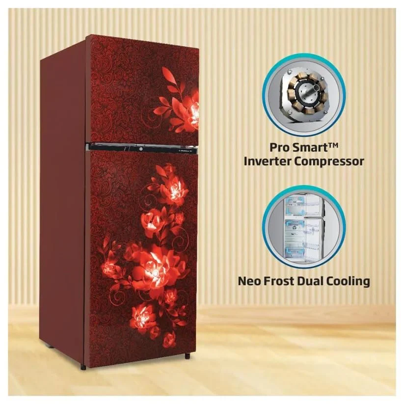 Voltas Beko RFF295D/W0CWR0I0000GD 250L 2 Star Frost Free Double Door Refrigerator Celin Wine - Image 7