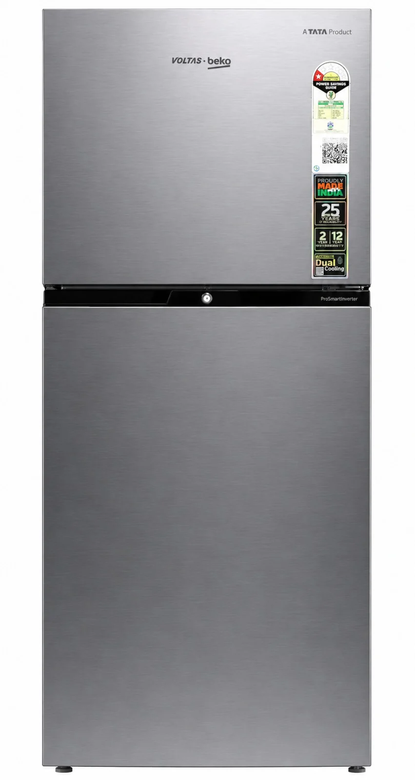 Voltas Beko RFF315D/1WPV100RXID 268L 1 Star Frost Free Double Door Refrigerator ( Hairline Silver )