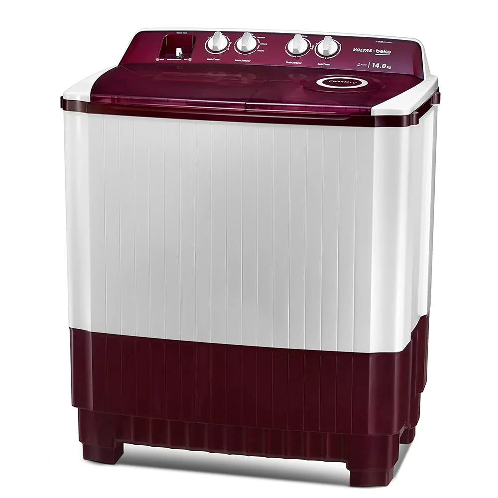 Voltas Beko WTT140ABRT 14 kg Semi Automatic Washing Machine (Burgandy) - Image 3