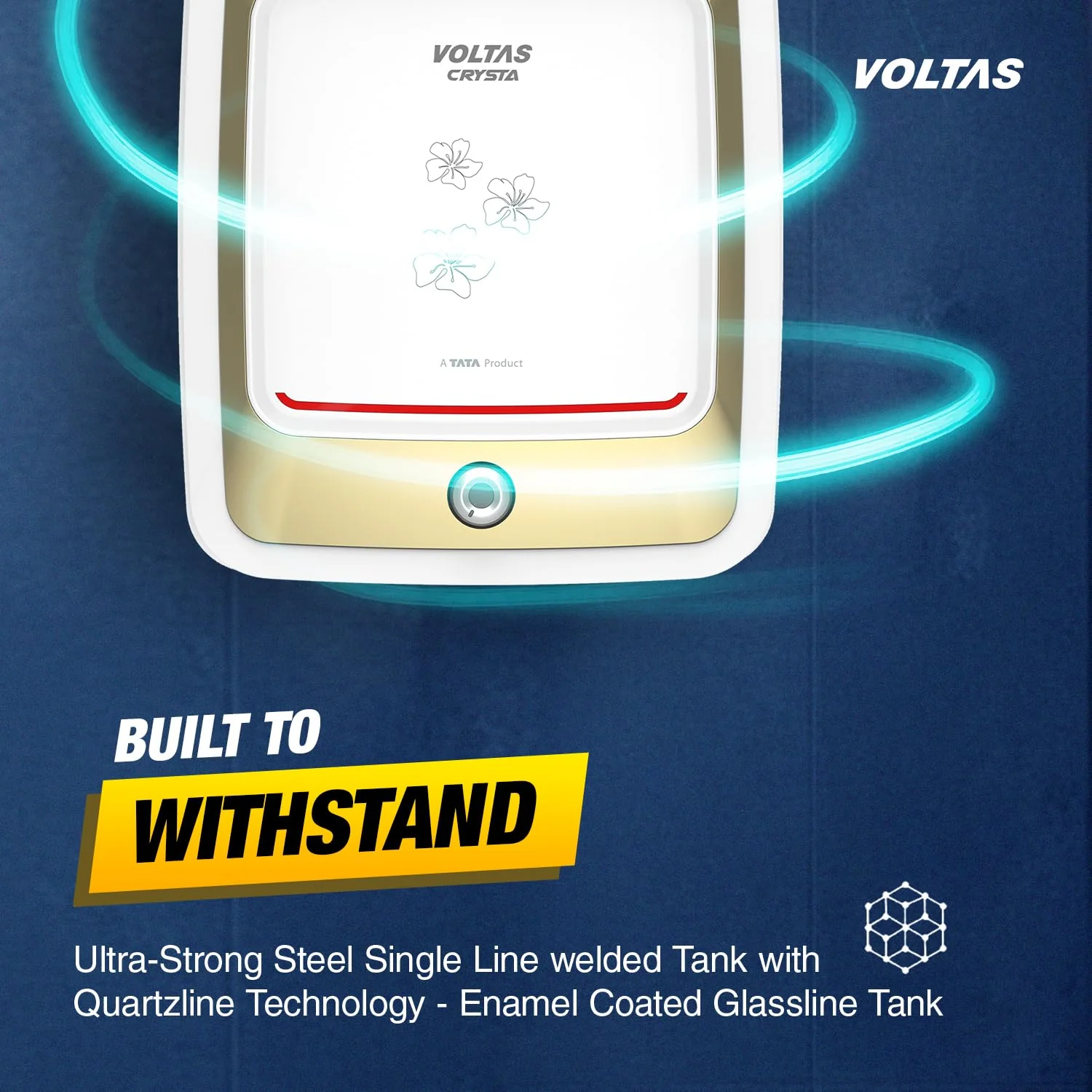 Voltas Crysta 15 L 5 Star Vertical Mounting 2000W Water Heater (Copper, 2023 Model, Crysta 155SPBWT, White) - Image 6