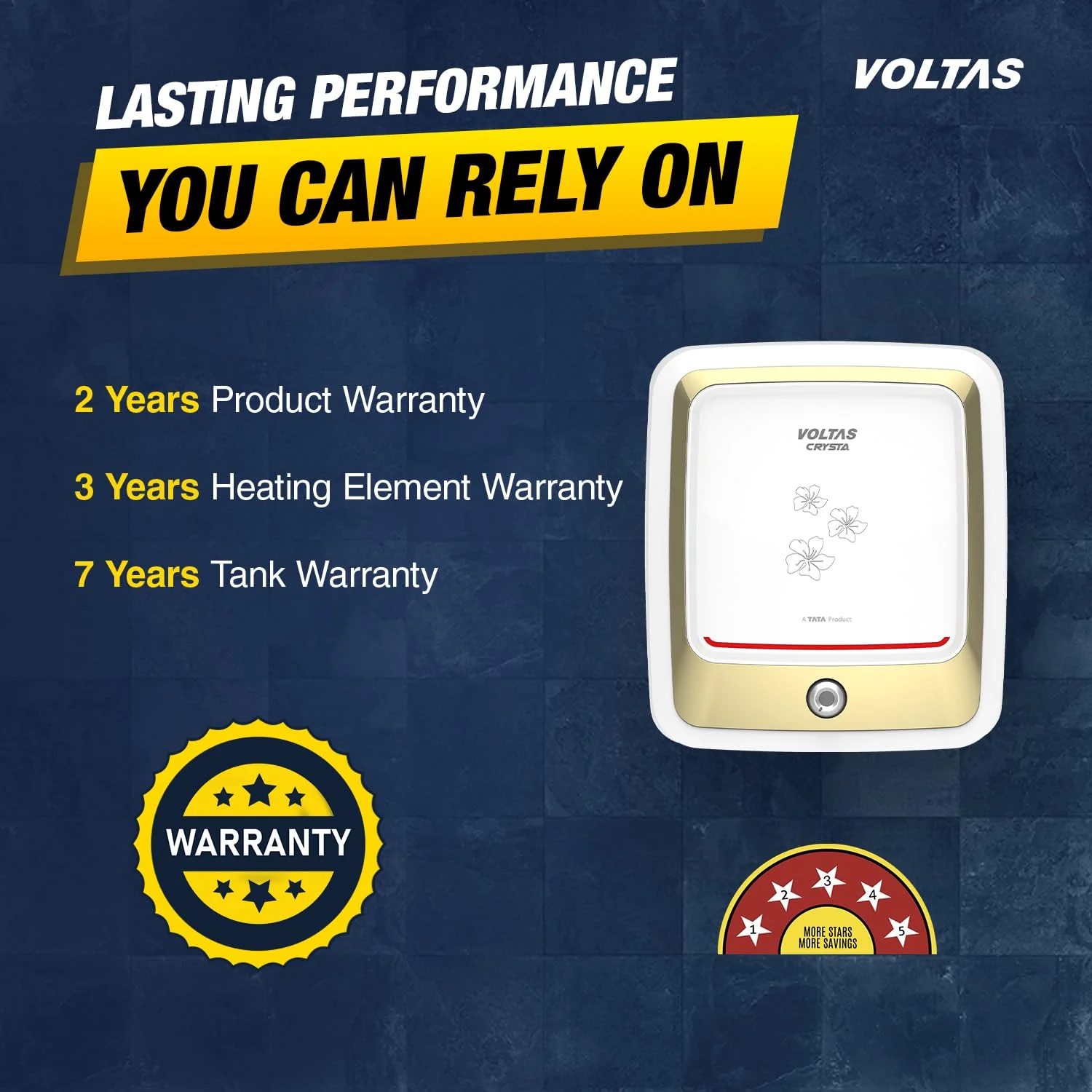 Voltas Crysta 15L 5 Star Storage Water Heater (2000W) – Model 4610055 - Image 7