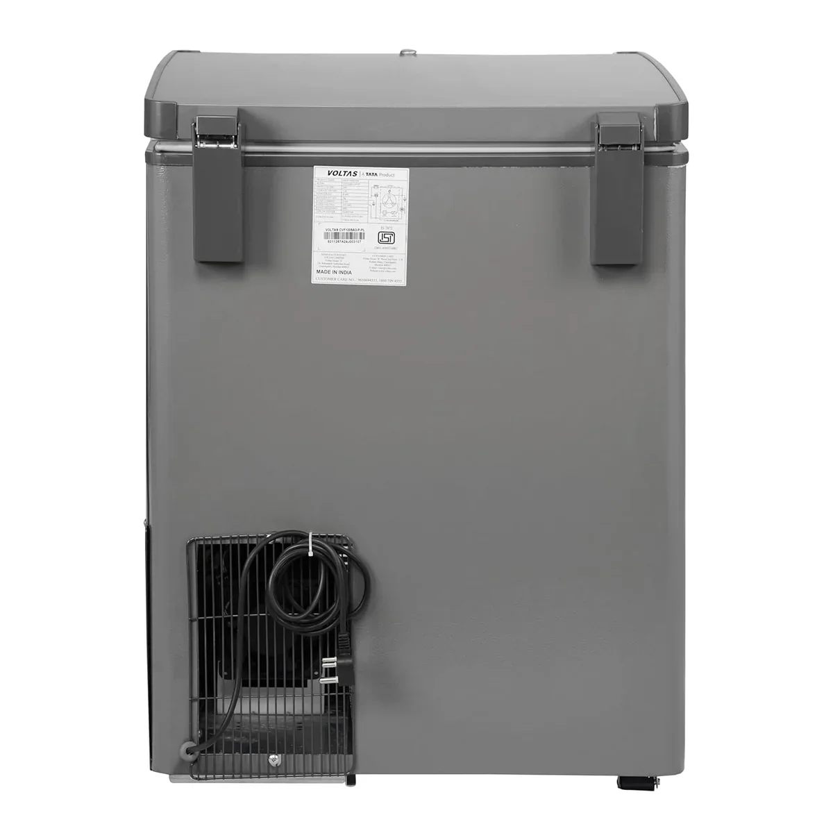 Voltas CVF120SA3-P1-GW 114 Litre 3 Star Convertible Single Door Deep Freezer | Direct Cool | White &amp; Grey | Compact Energy-Efficient Freezer for Home &amp; Commercial Use - Image 3