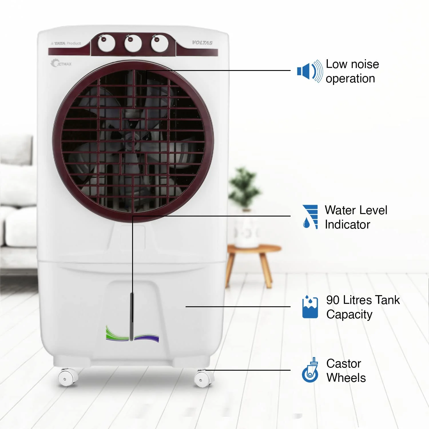Voltas Desert Cooler - 90L, White(JETMAX 90) - Image 3