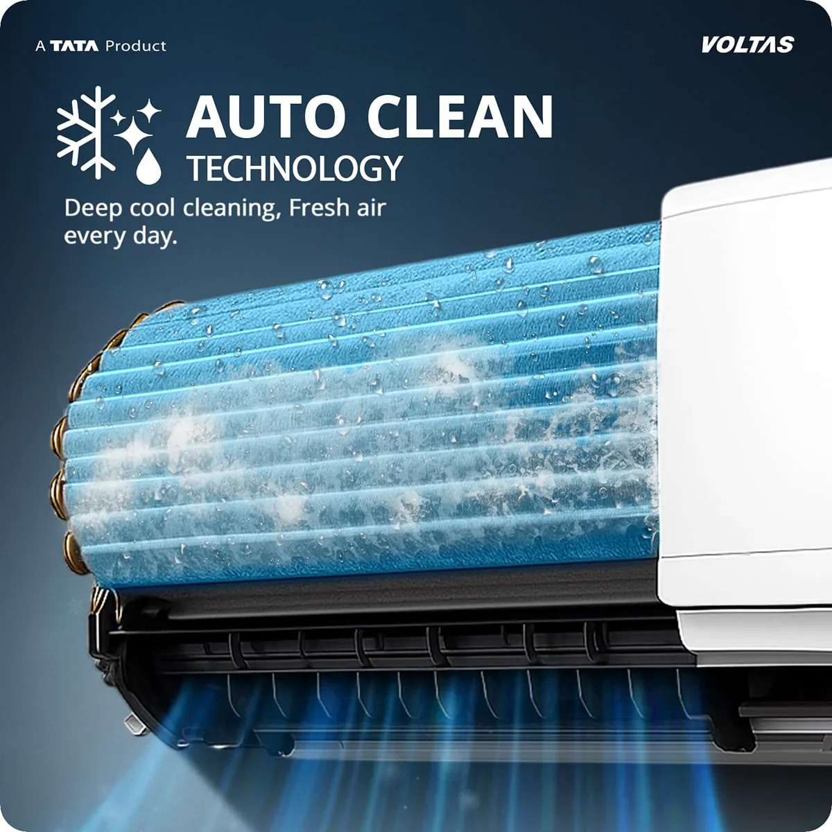 Voltas Fixed Speed Split Split Air Conditioner, 1 Ton, 2 Star - 122FS Emerald - Image 10