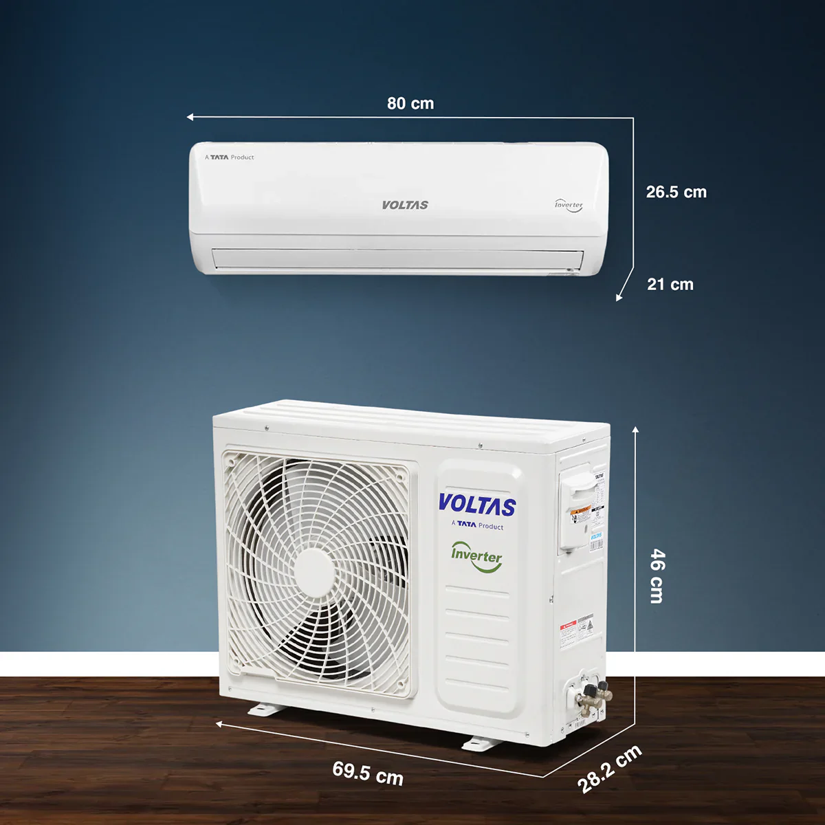 Voltas Inverter  Split Air Conditioner, 1 Ton, 3 Star - 123INV Vectra Emerald - Image 3