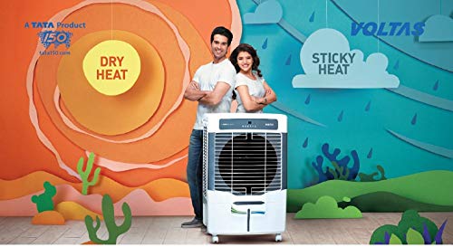 Voltas Magic Air 110 Round, Room Air Cooler for Home, Honey Comb Cooling Pads with 3 Speed Control Functions, 110 Litres, White - Image 4