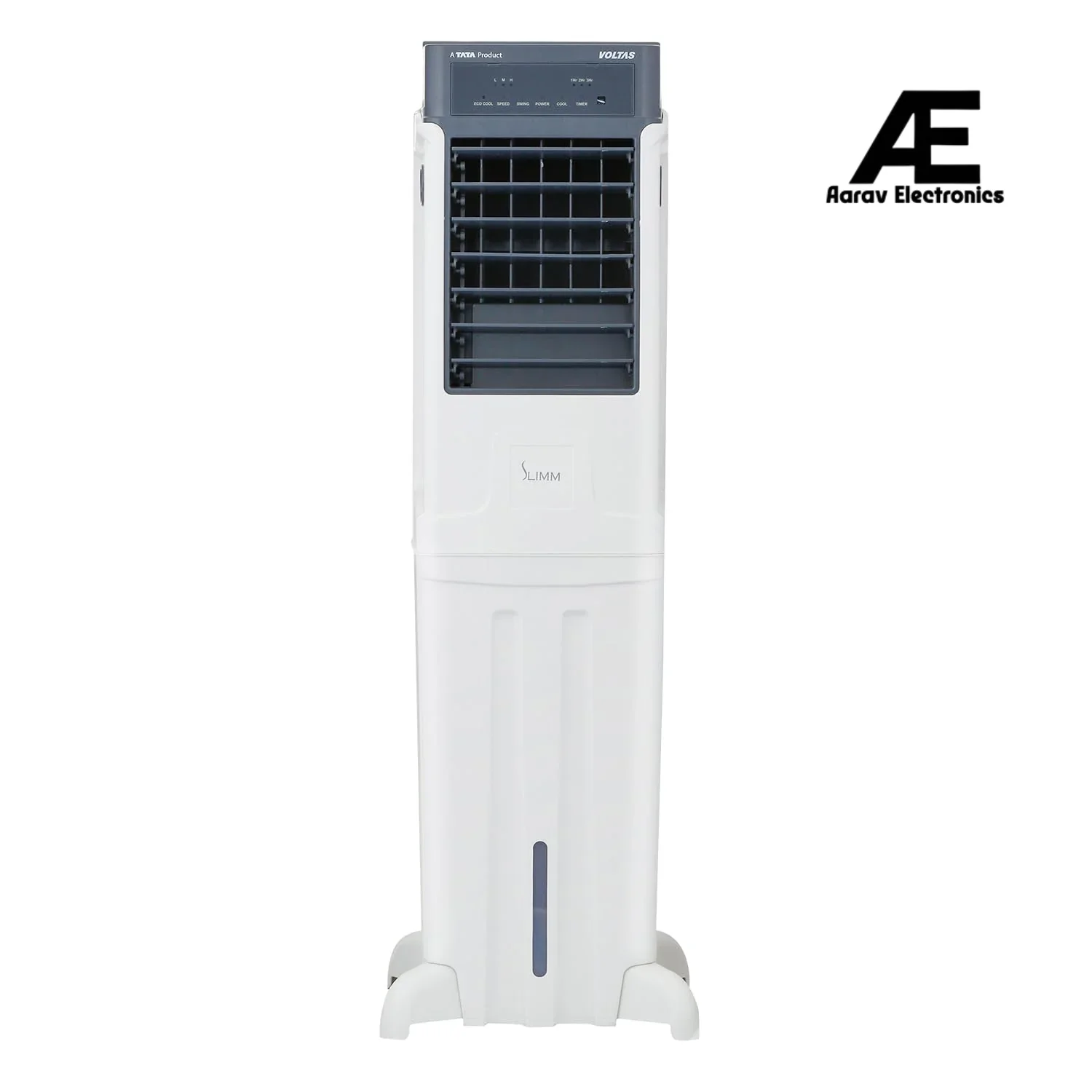Voltas Slimm 35T Tower Air Cooler for Home, Honey Comb Cooling Pads with 3 Speed Control Functions, 35 Litres, White