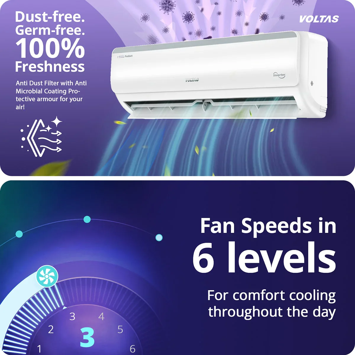 Voltas Split Air Conditioner, 1.5 Ton, 5 Star - 185INV Vertis Elite 2026 Model - Image 13