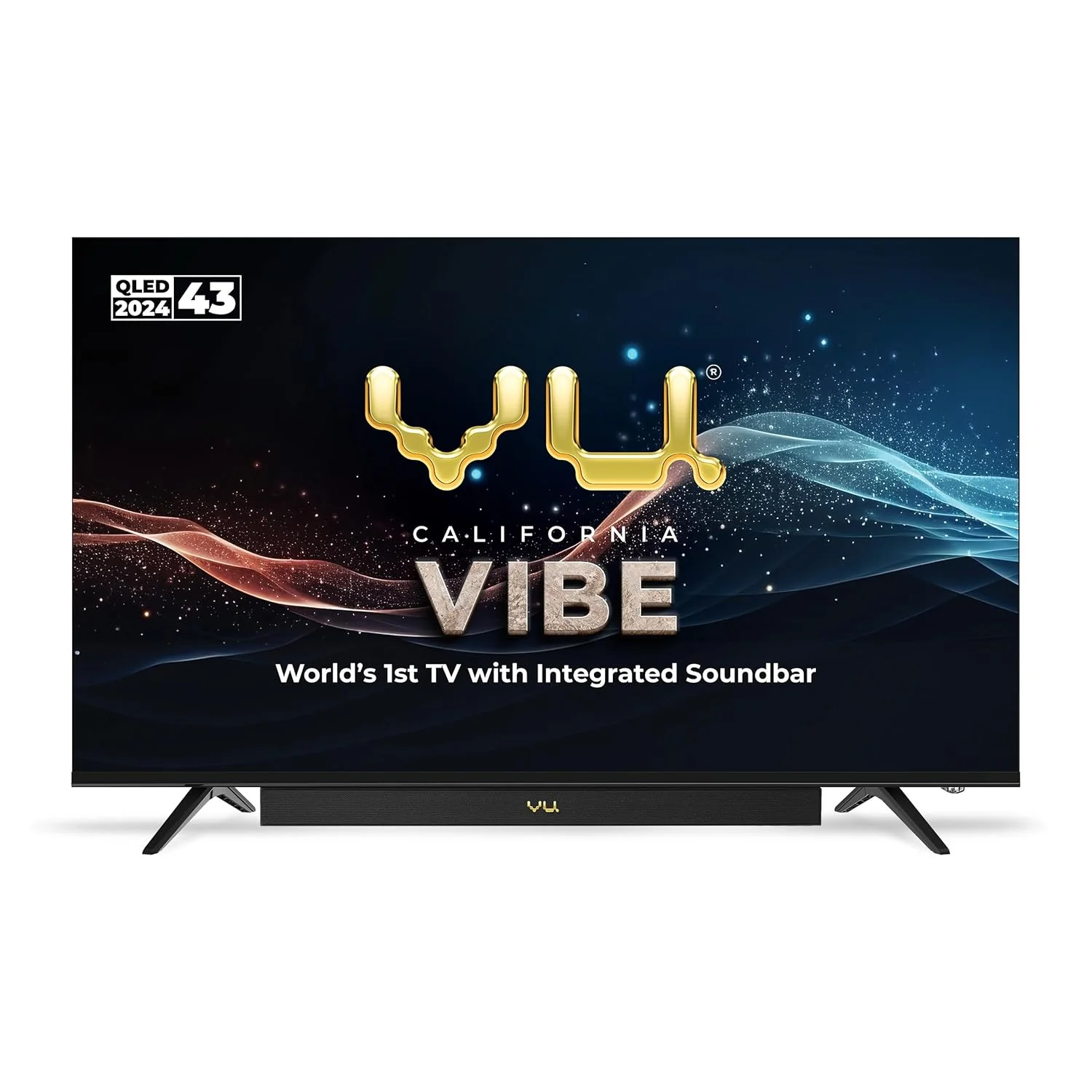 Vu 108cm (43 inches) Vibe Series QLED 4K Google TV 43VIBE24 (Black)