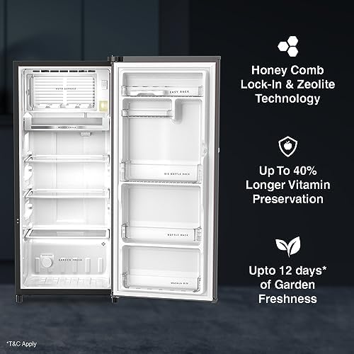 Whirlpool 192 L 3 Star Vitamgic Pro Inverter Direct-Cool Single Door Refrigerator (215 VMPRO PRM 3S INV STEEL-Z, Auto Defrost Technology, - Image 3