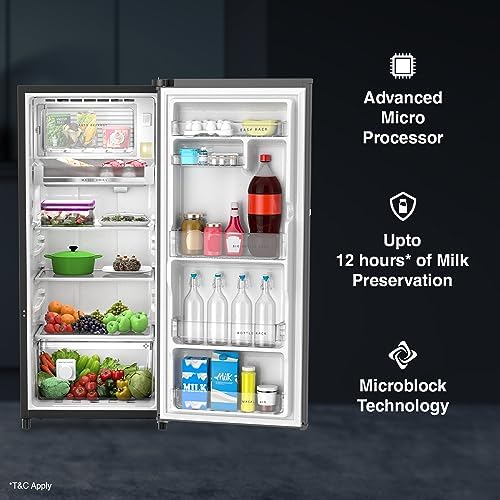 Whirlpool 192 L 3 Star Vitamgic Pro Inverter Direct-Cool Single Door Refrigerator (215 VMPRO PRM 3S INV STEEL-Z, Auto Defrost Technology, - Image 4