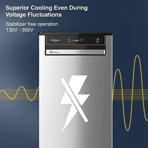 Whirlpool 192 L 3 Star Vitamgic Pro Inverter Direct-Cool Single Door Refrigerator (215 VMPRO PRM 3S INV STEEL-Z, Auto Defrost Technology, - Image 9