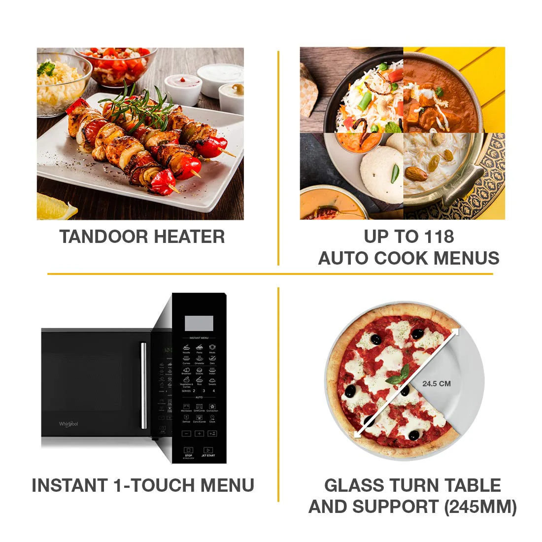Whirlpool 20 L Convection Microwave Oven (MAGICOOK PRO 22CE BLACK, WHL7JBlack) - Image 6