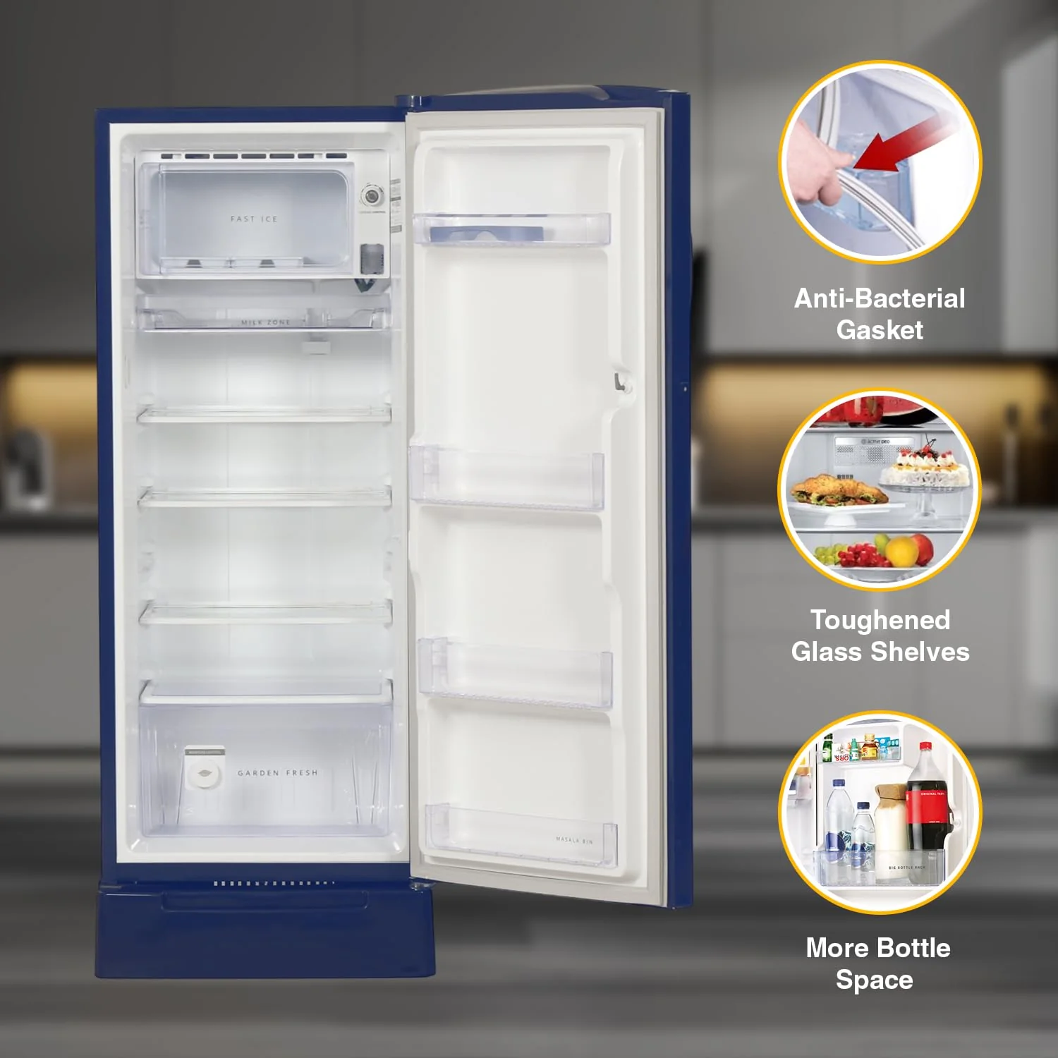 Whirlpool 207 L 3 Star Icemagic Pro Inverter Direct-Cool Single Door Refrigerator (230 IMPRO ROY 3S SAPPHIRE PEONY-Z,) - Image 5
