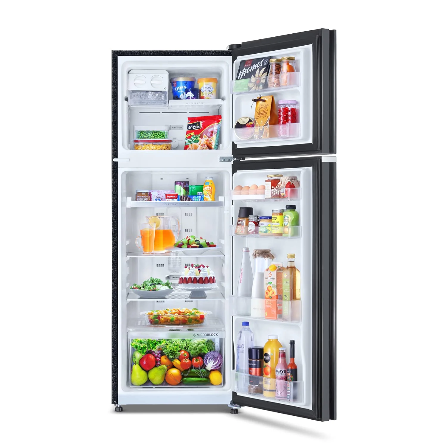 Whirlpool 265 L 2 Star Frost-Free Double Door Refrigerator (NEOFRESH GD PRM 278 2S, Crystal Black, Glass Door) - Image 7