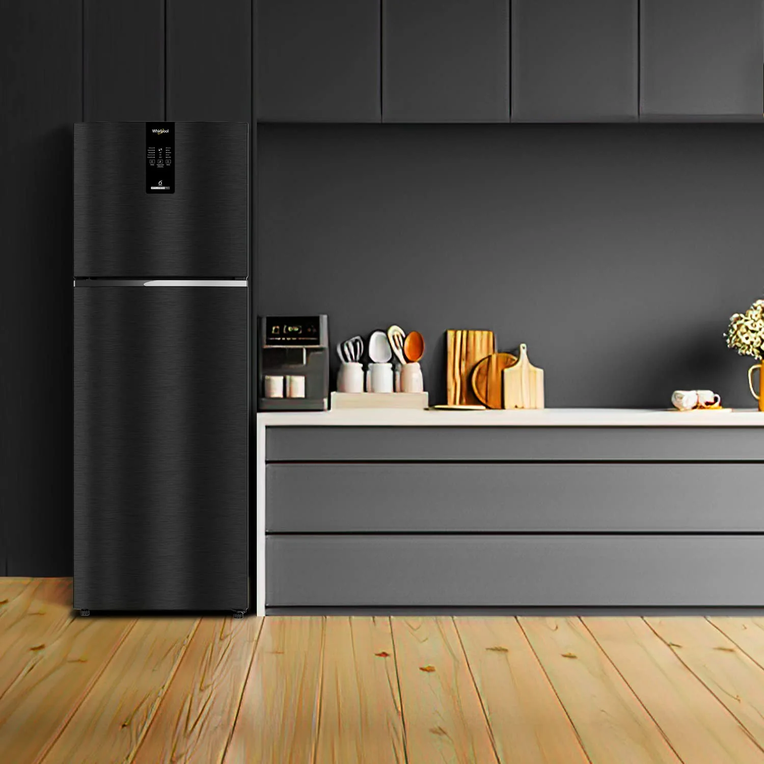 Whirlpool 327 L 2 Star IntelliFresh Convertible Inverter Frost Free Double Door Refrigerator (IFPRO INV CNV 375 OMEGA BLACK(2S)-TL) - Image 7