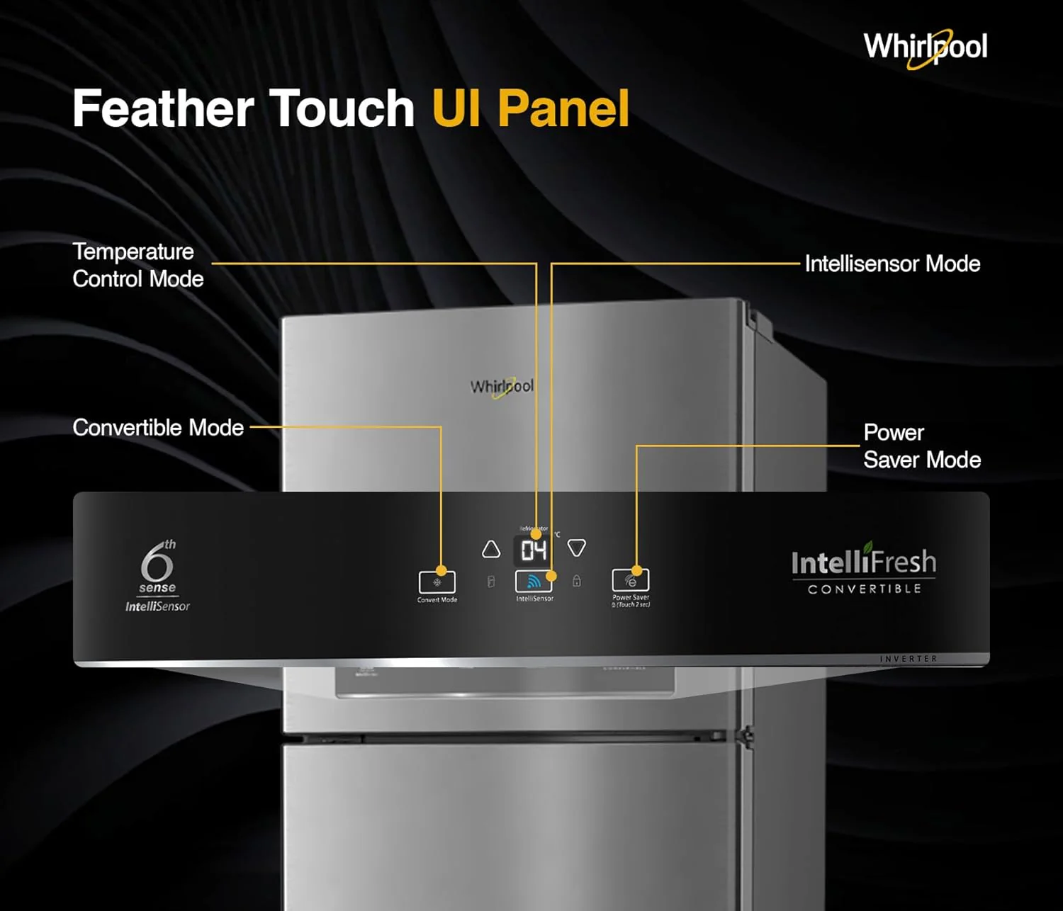 Whirlpool 467L 2star IntelliFresh Convertible Inverter Frost Free Double Door Refrigerator (IF INV CNV 515 ALPHA STEEL (21695)) - Image 2