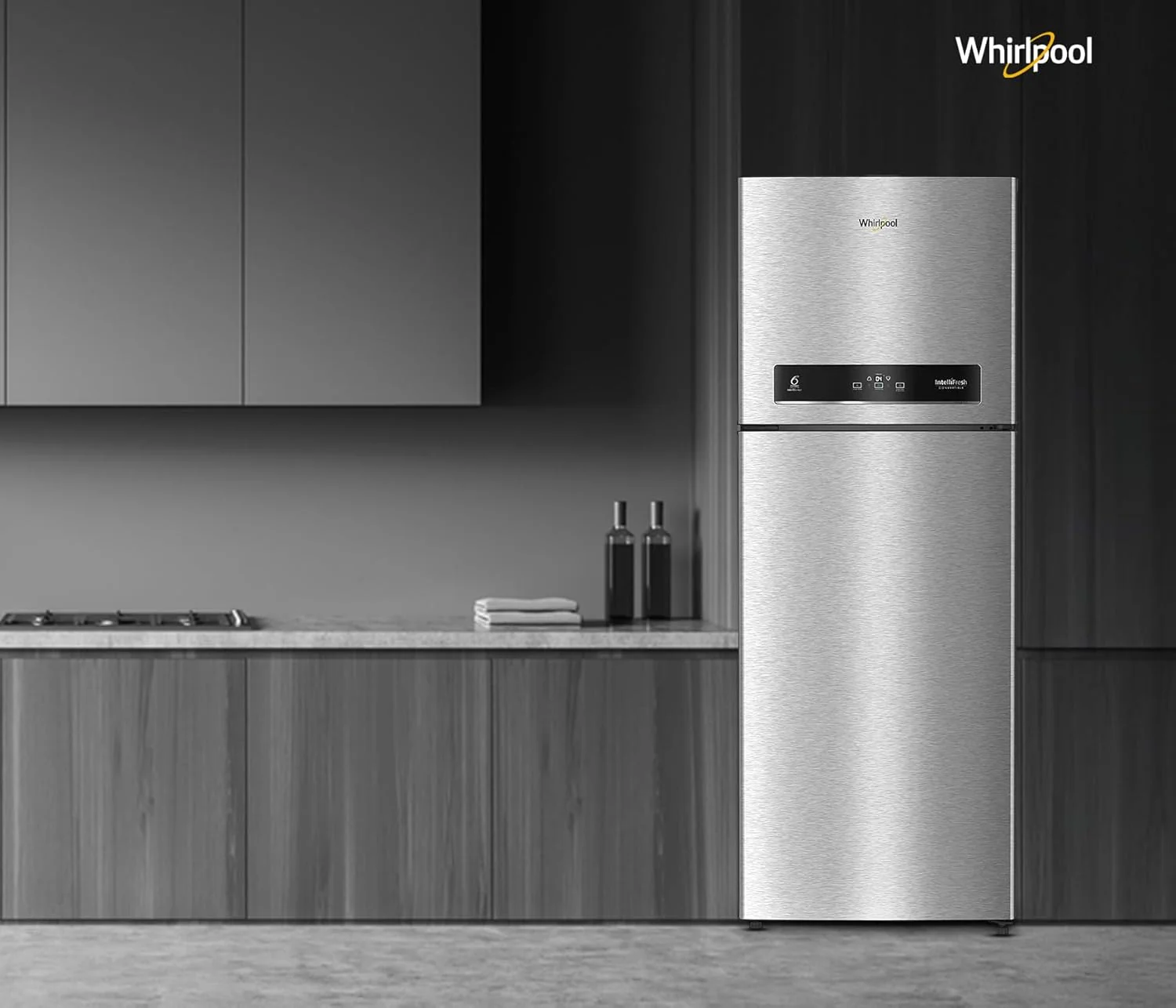 Whirlpool 467L 2star IntelliFresh Convertible Inverter Frost Free Double Door Refrigerator (IF INV CNV 515 ALPHA STEEL (21695)) - Image 3
