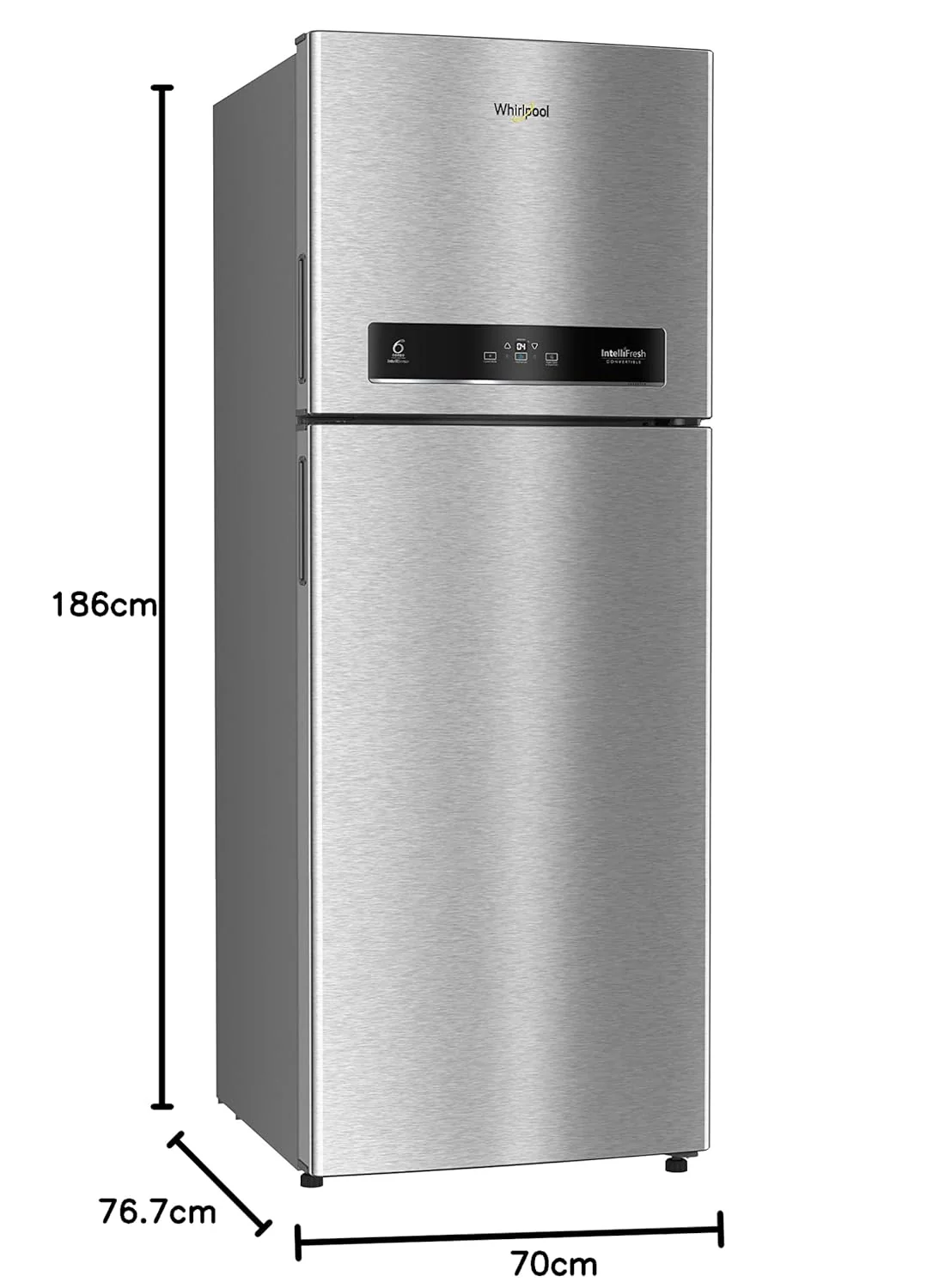 Whirlpool 467L 2star IntelliFresh Convertible Inverter Frost Free Double Door Refrigerator (IF INV CNV 515 ALPHA STEEL (21695)) - Image 4